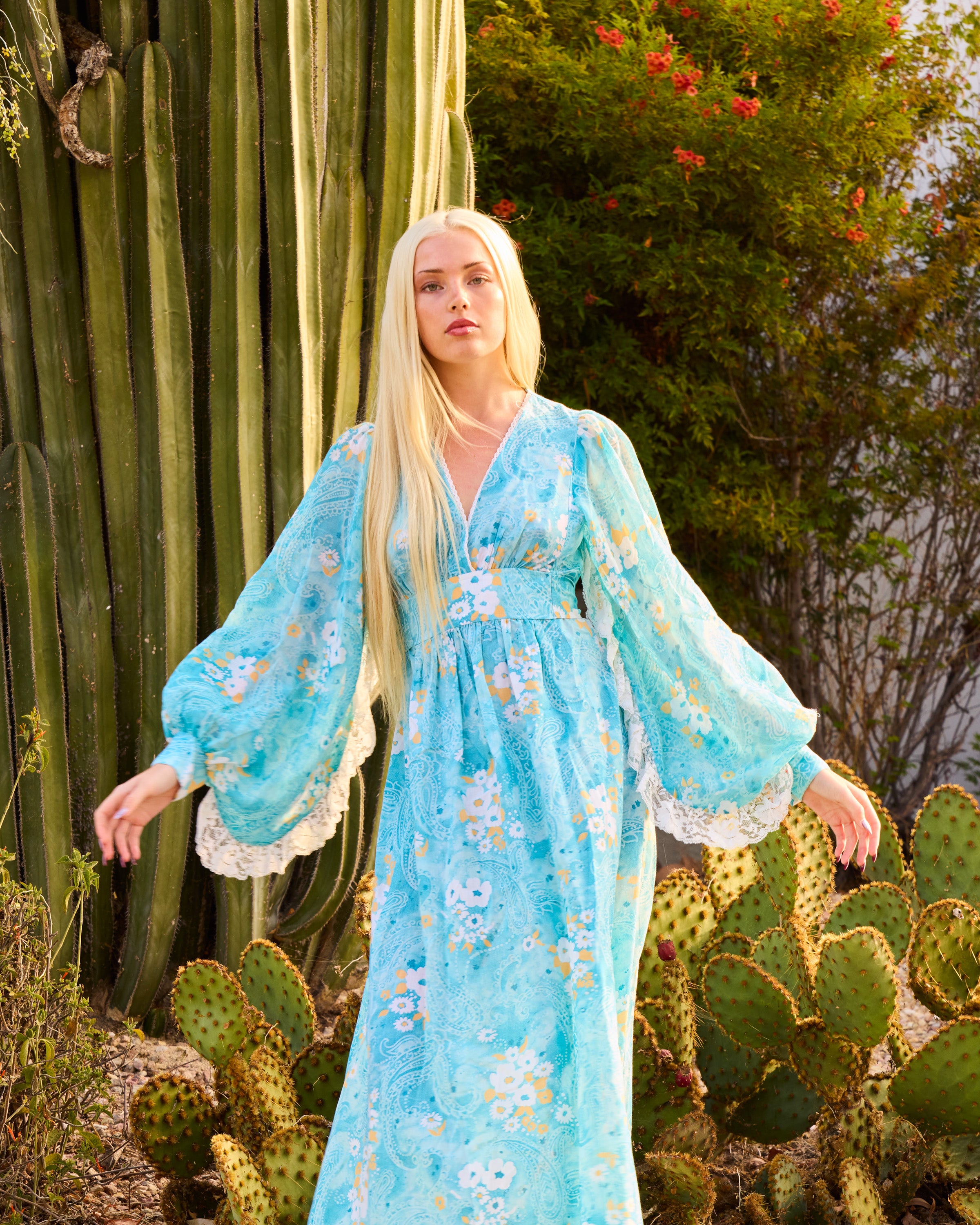 1970s Gunne Sax Style Prairie Dress-Medium | Seven Suns Vintage