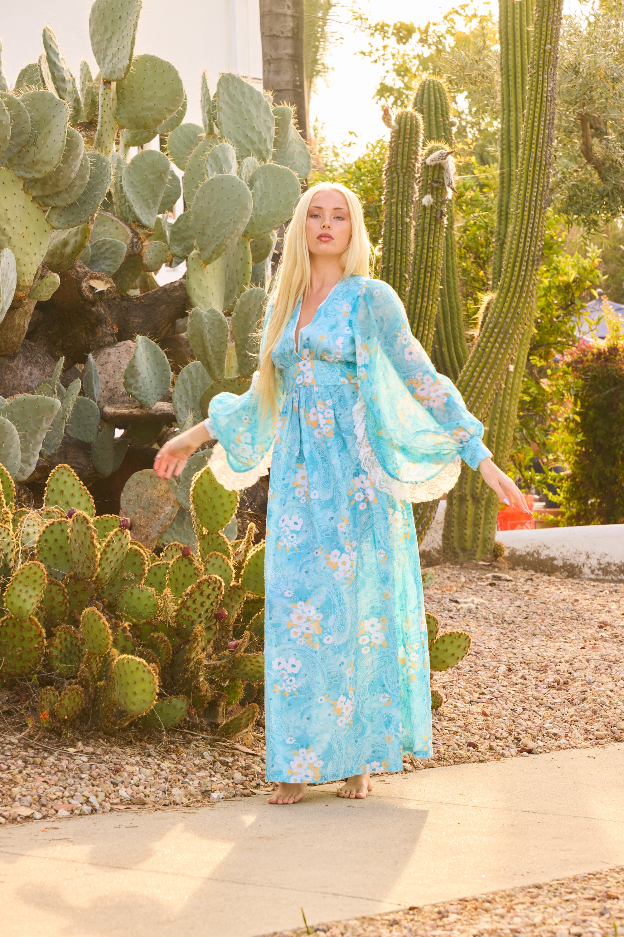 1970s Gunne Sax Style Prairie Dress-Medium | Seven Suns Vintage